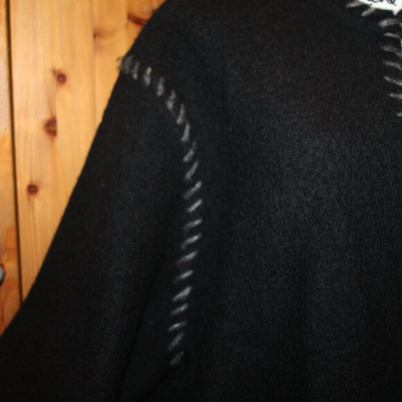 Sarah Spencer Woman 100% Wool Cardigan with Yarn Embellishment Plus 3X - Picture 6 of 11